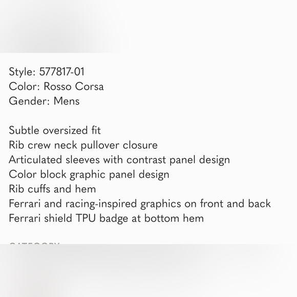 MEN'S PUMA FERRARI SWEATSHIRT - Picture 16 of 16